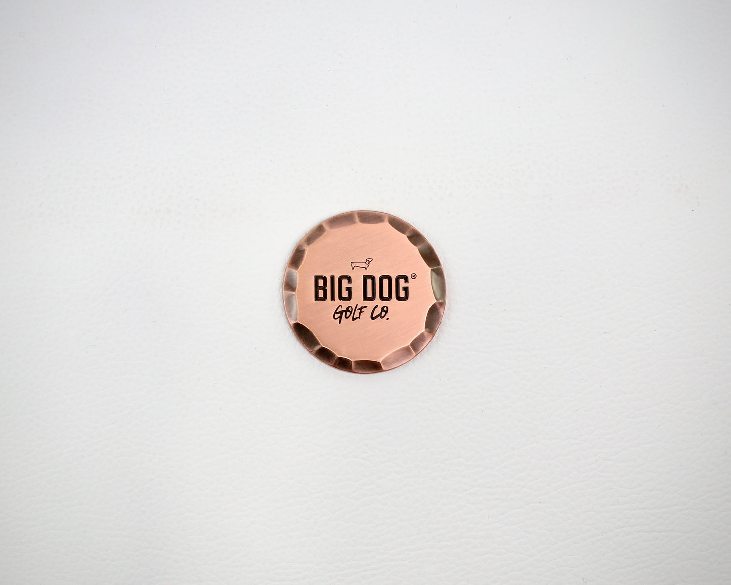 Large Hammered Edge Big Dog® Golf Co. Ball Marker